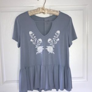 Francesca’s peplum top (shortsleeved)